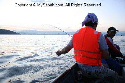 Fishing in the sea