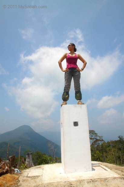 standing on Center of Sabah Monument