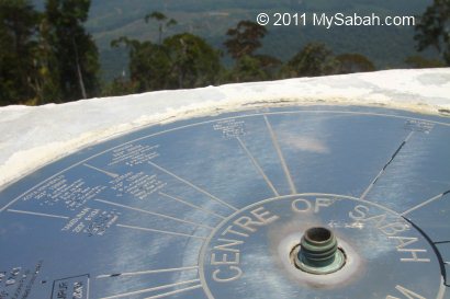 topograph on Centre of Sabah Monument