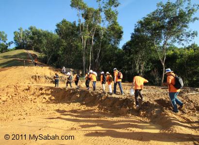 Hiking to Gundul Hill