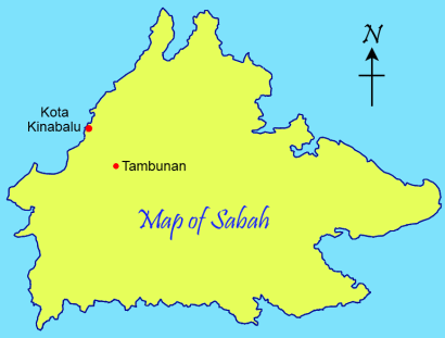 Map to Tambunan