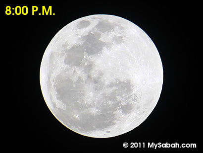 lunar eclipse at 8pm