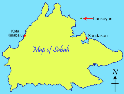 Map of Lankayan Island
