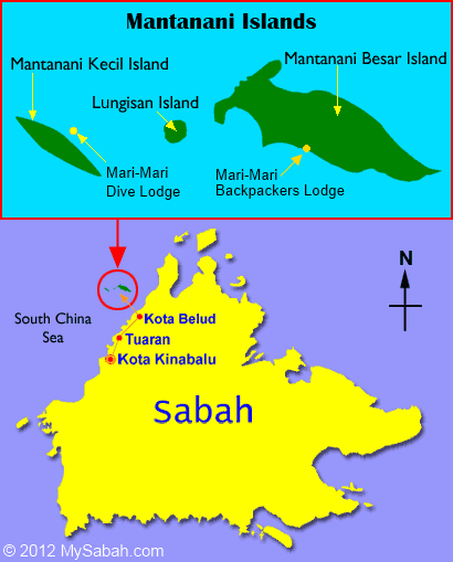 Map of Mantanani Islands