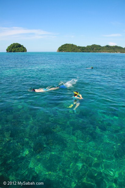 snorkeling at Mantanani Island