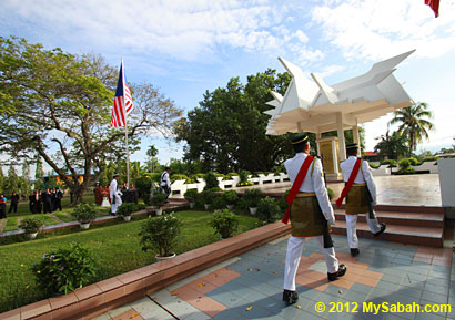 guard of honor march to monument