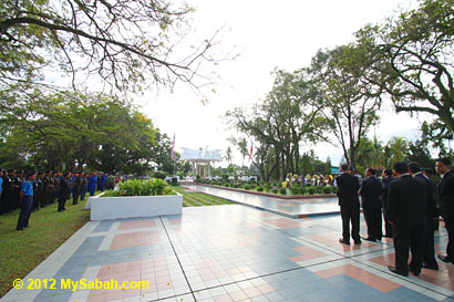 memorial service at Petagas War Memorial Garden