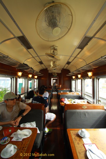interior of steam train