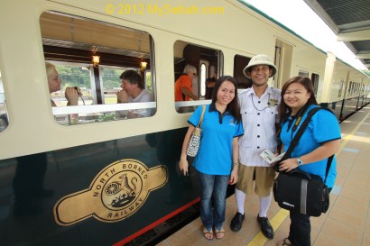 happy tourists of North Borneo Railway