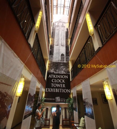 8x48 foot graphic mural of the Atkinson Clock Tower