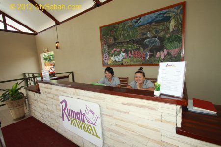 ticketing counter of Rumah Terbalik