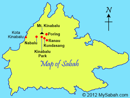 location map of Pekan Nabalu