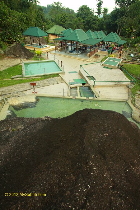 Poring Hot Springs bathtubs and the source