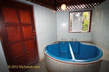 Indoor bath tub of Poring Hot Springs
