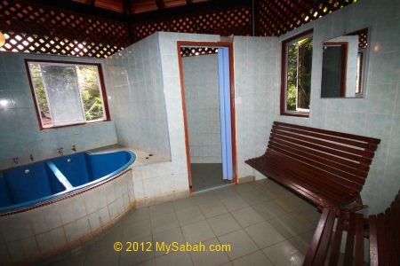 Enclosed bath tub of Poring Hot Springs