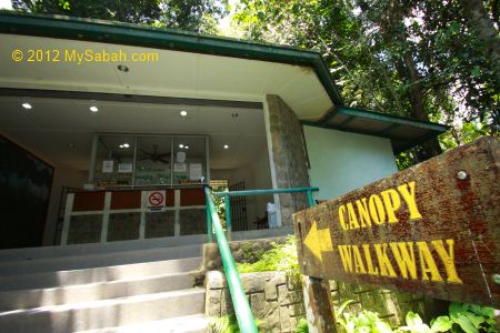 Ticket inspection counter of Poring Canopy Walkway