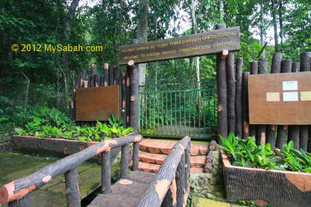 entrance of Orchid Conservation Center