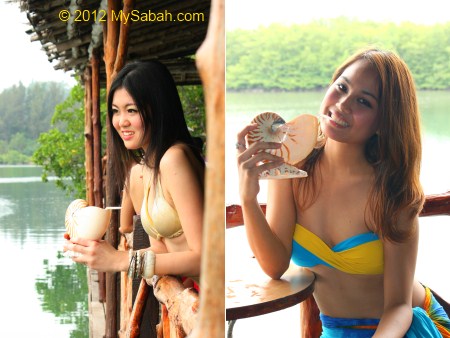 Miss Oriental contestants enjoy fruit juice
