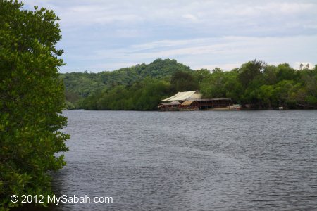 Borneo Kelly Bays across the river