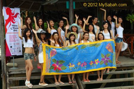 Miss Oriental contestants at Borneo Kelly Bays