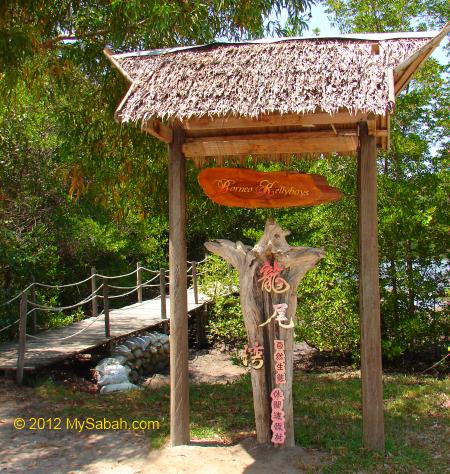 signage of Borneo Kelly Bays