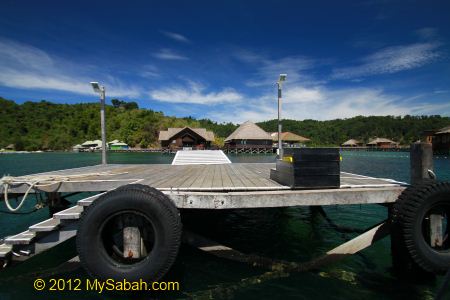 jetty of Gayana Eco Resort
