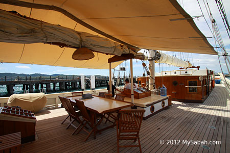 upper deck of Raja Laut