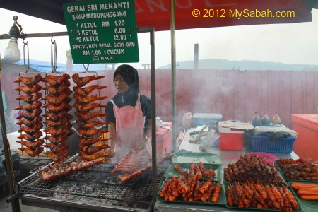 BBQ chicken wings stall