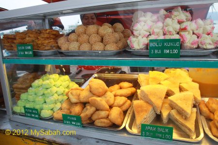 colorful Sabah breads in display