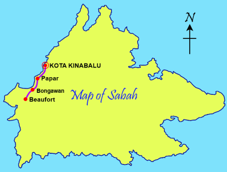 location map of Bongawan town