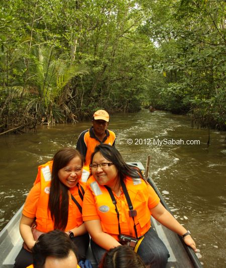 enjoying river cruise