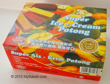 box of Sabah ice-cream