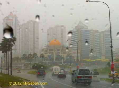 heavy rain at 1Borneo