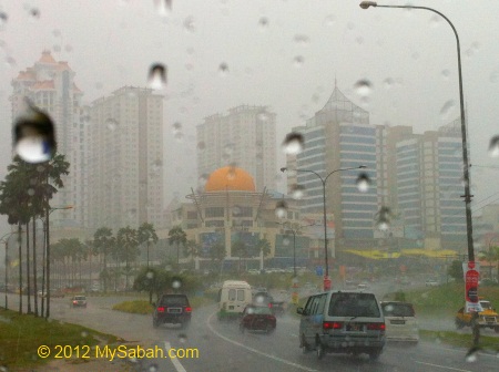 heavy rain at 1Borneo