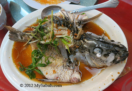 Steamed red snapper (????)