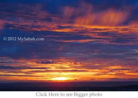 sunset of Tun Fuad Stephens Park