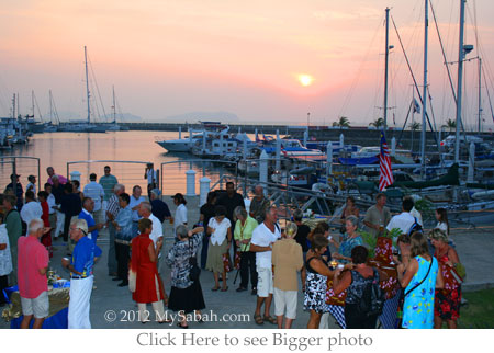 sunset party at Sutera Harbor