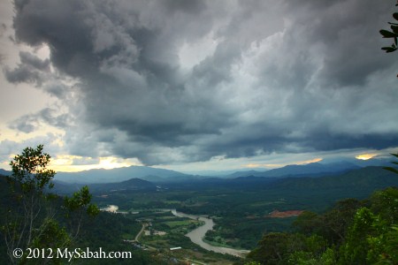 rain cloud on Telupid town