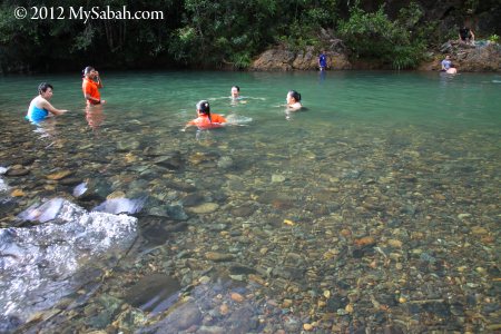 swimming in Meliau River
