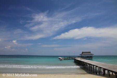 jetty of Pulau Tiga Resort