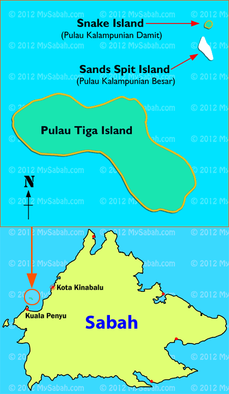 Map of Pulau Tiga Park