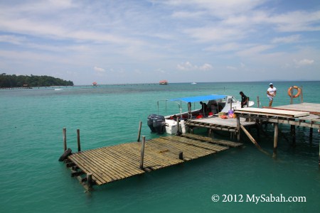 jetty of Pulau Tiga Island