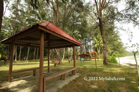 beach shelter of Sabah Parks