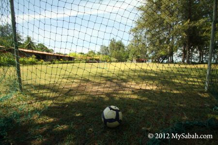 soccer field in Pulau Tiga