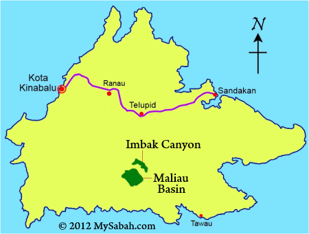 location map of Imbak Canyon