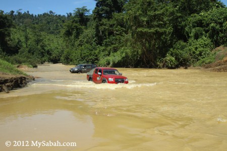 crossing Sungai Imbak