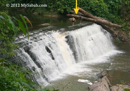 walking on Imbak Waterfall