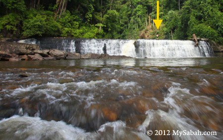 man standing on Imbak Waterfall