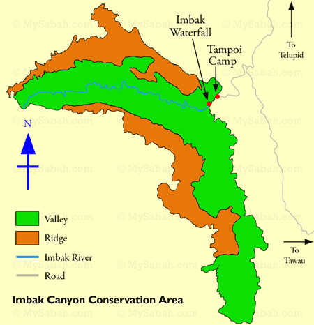 map of Imbak Canyon Conservation Area