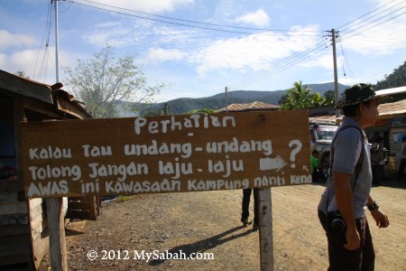signage at Kg. Imbak